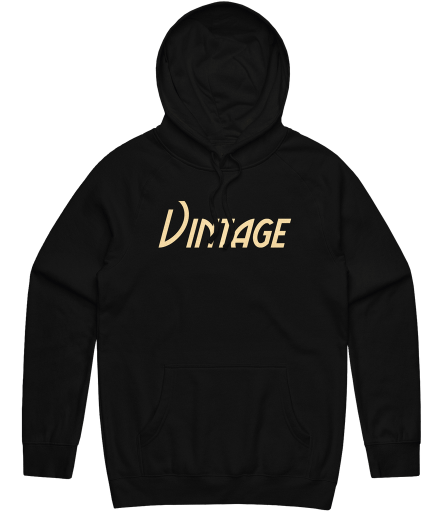Vintage Text Hoodie - Black - ARMA