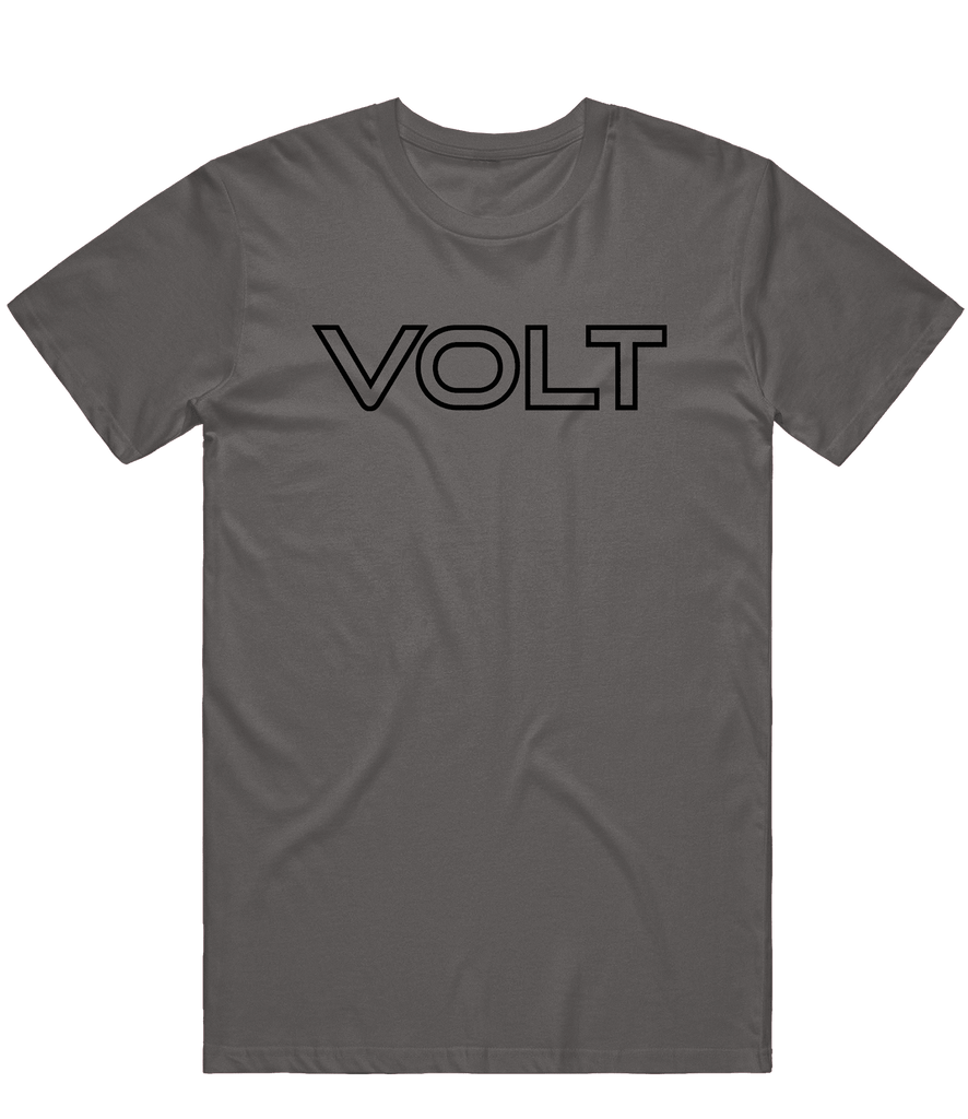 Volt Text Tee - Charcoal - ARMA