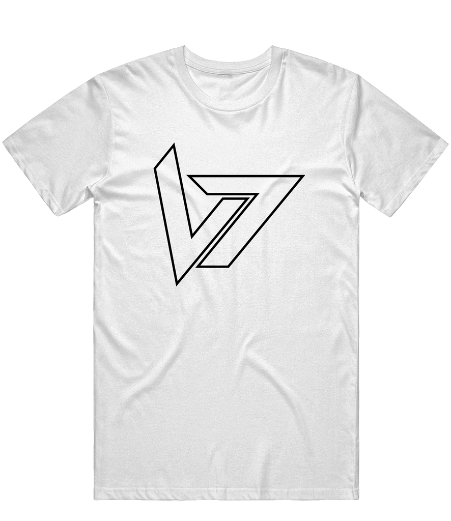Vulcan7 Outline Tee - White - ARMA