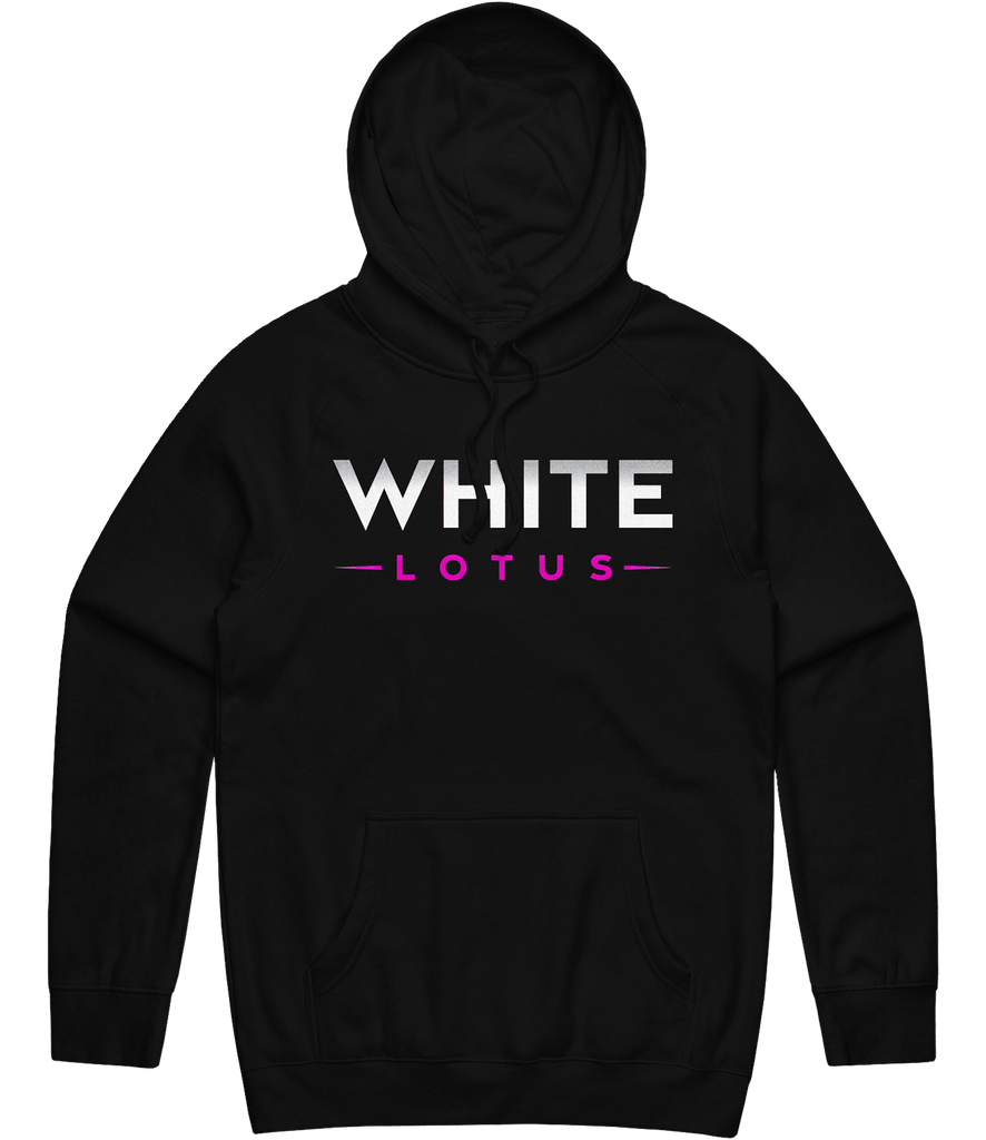 White Lotus Text Hoodie - Black - ARMA