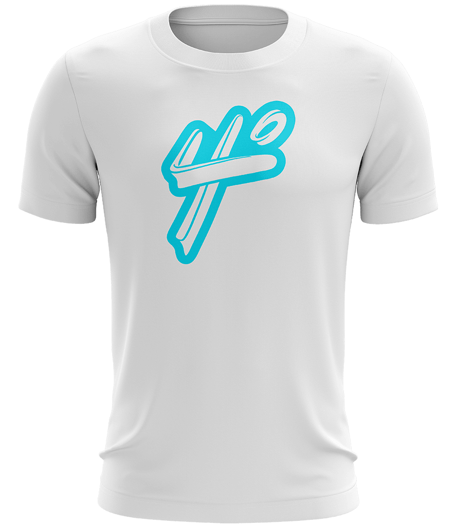 4 Degrees Logo Tee - White (BLUE) - ARMA - T-Shirt