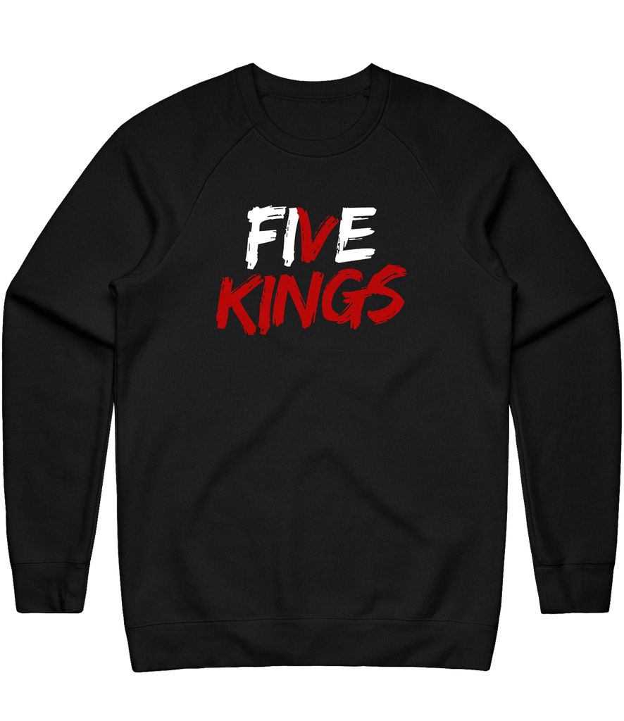 5 Kings Text Crewneck - Black - ARMA - Sweater