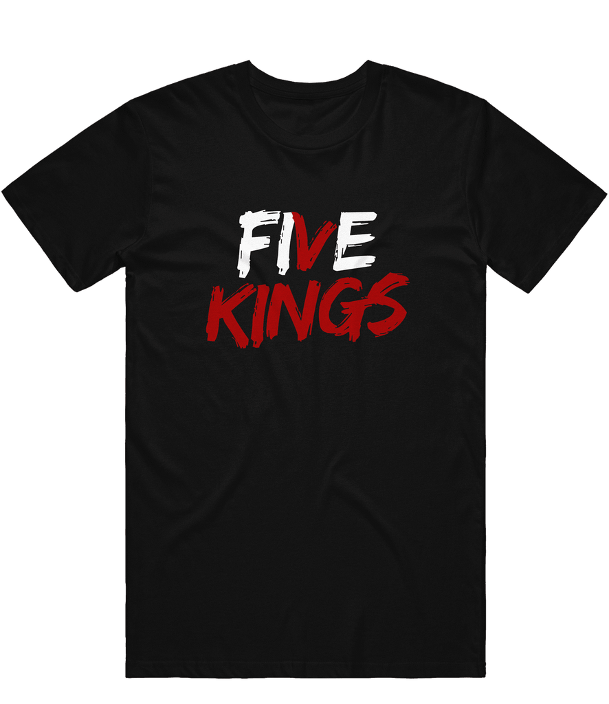 5 Kings Text Tee - Black - ARMA - T-Shirt