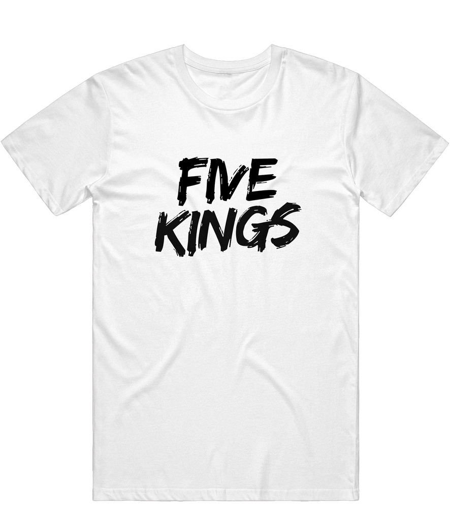 5 Kings Text Tee - White - ARMA - T-Shirt