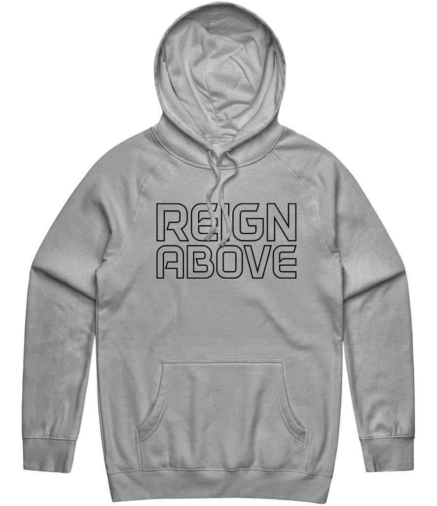 Reign Above Text Hoodie - Grey