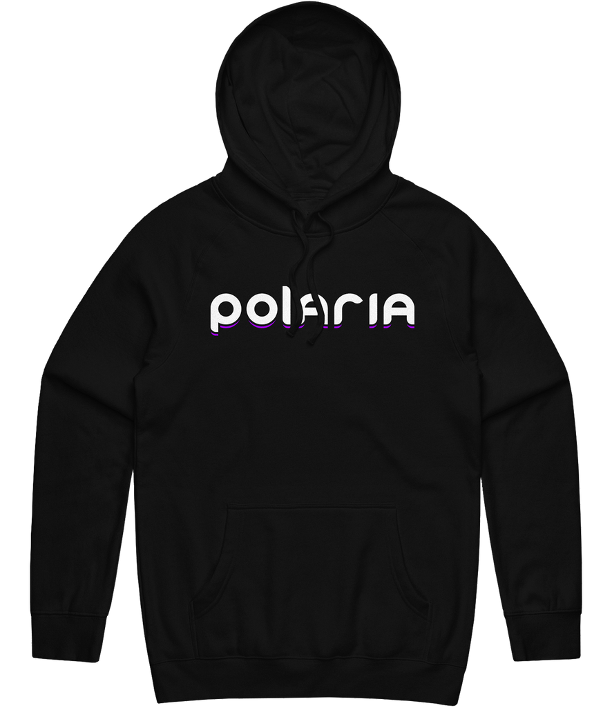 Polaria Text Hoodie - Black