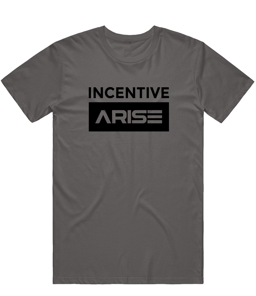 Incentive Arise Text Tee - Charcoal