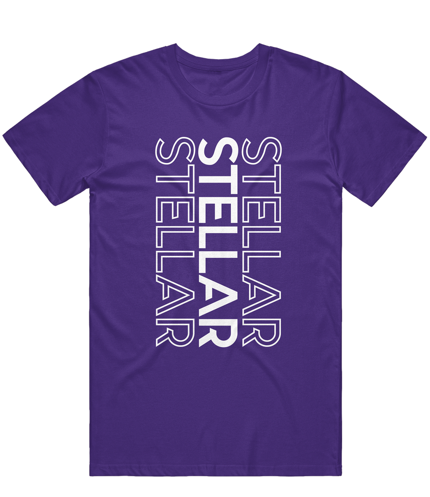 Stellar Text Tee - Purple