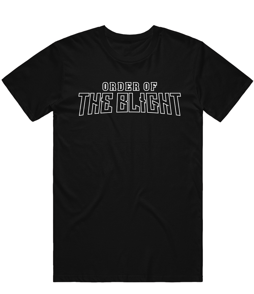 Order Of The Blight Text Tee - Black