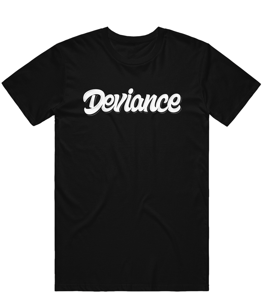 Deviance Gaming Text Tee - Black