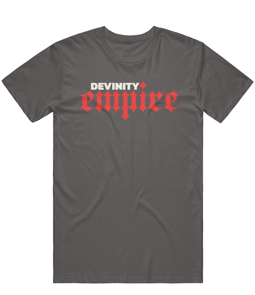 Devinity Text Tee - Charcoal