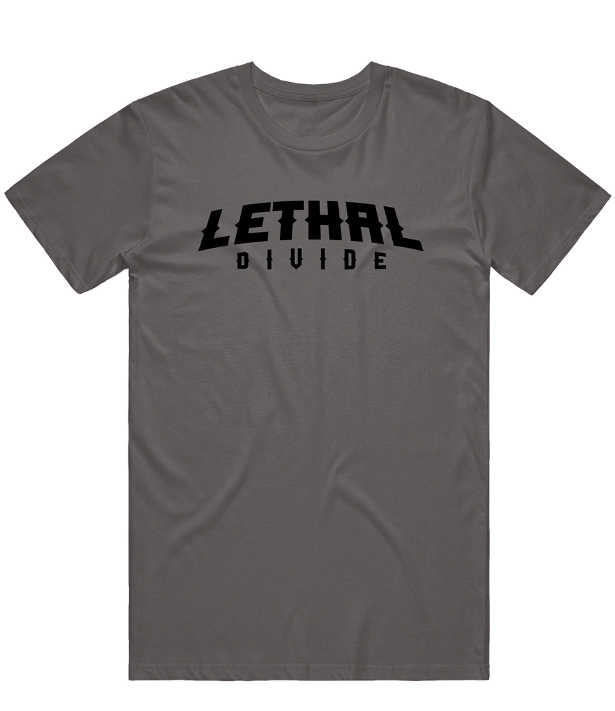 Lethal Divide Text Tee - Charcoal