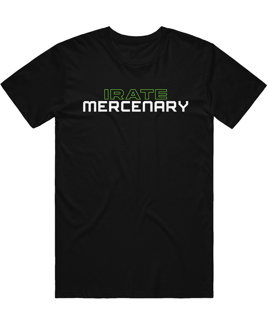 Irate Mercenary Text Tee - Black