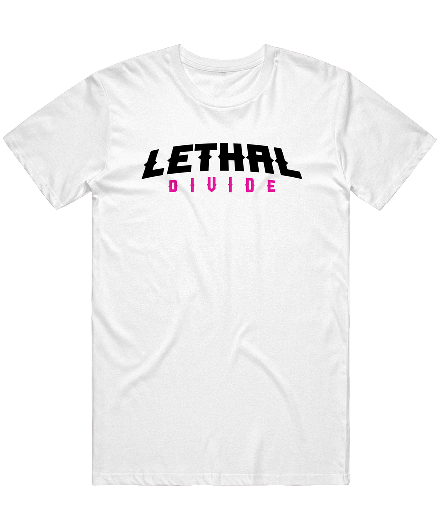 Lethal Divide Text Tee - White