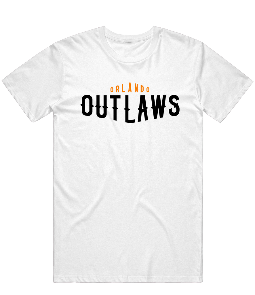 Orlando Outlaws Text Tee - White