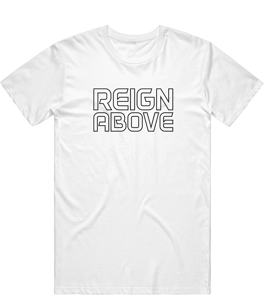 Reign Above Text Tee - White