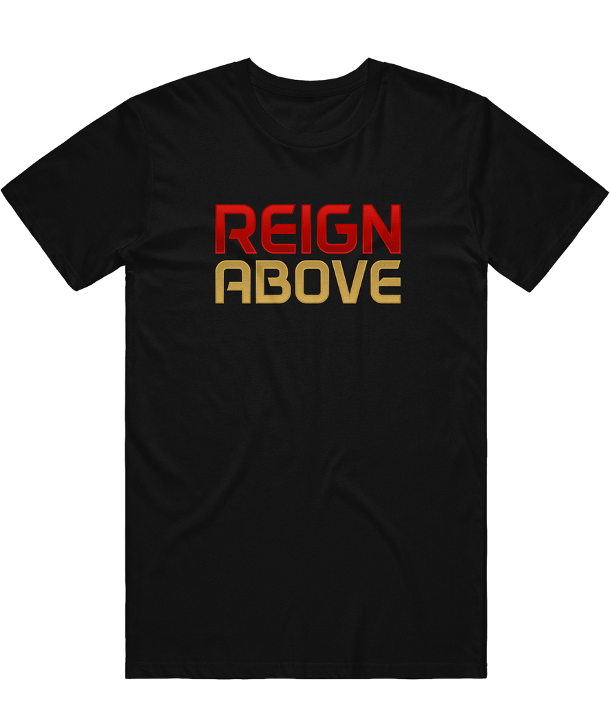 Reign Above Text Tee - Black