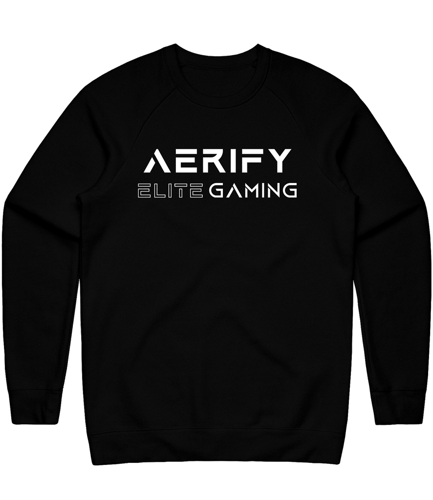 Aerify Text Crewneck - Black - ARMA