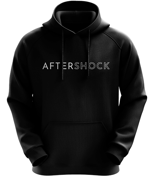 Aftershock Text Hoodie - Black - ARMA - Hoodie