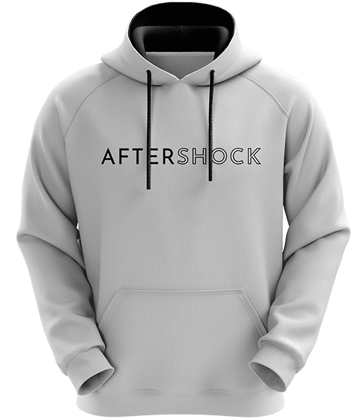 Aftershock Text Hoodie - White/Black - ARMA - Hoodie