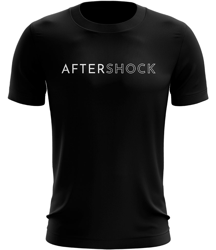 Aftershock Text Tee - Black - ARMA - T-Shirt