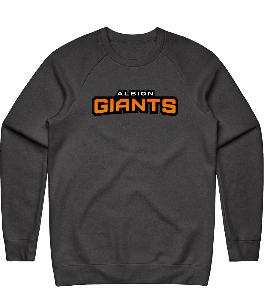 Albion Giants Text Crewneck - Charcoal - ARMA