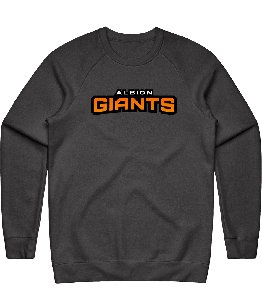Albion Giants Text Crewneck - Charcoal - ARMA - Sweater