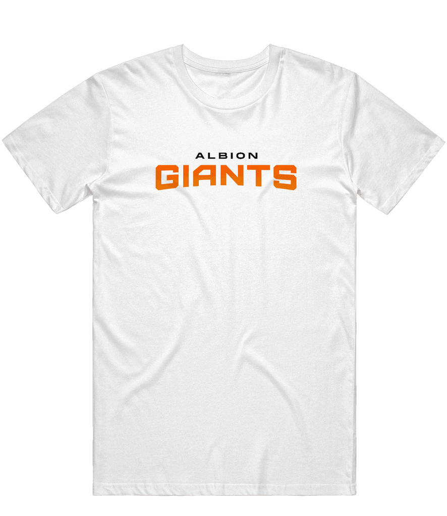 Albion Giants Text Tee - White - ARMA