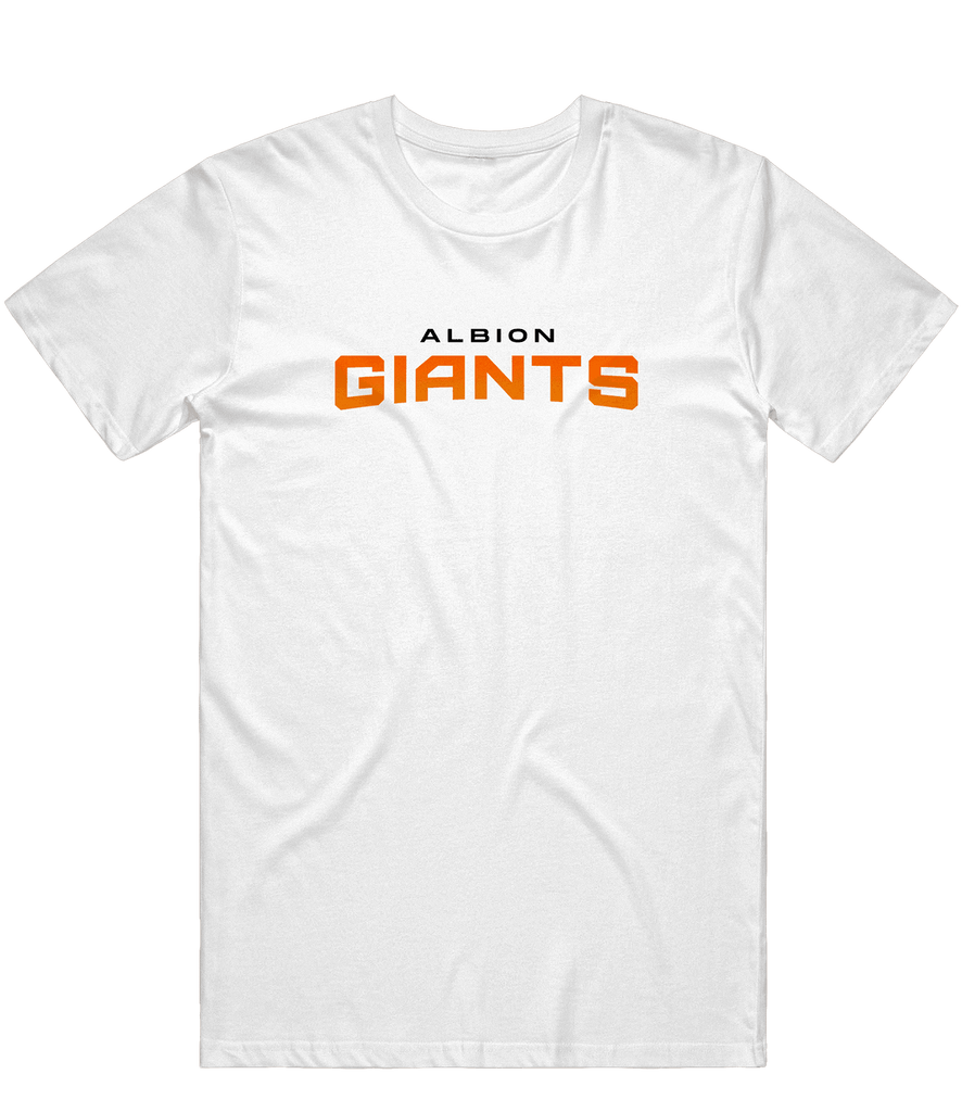 Albion Giants Text Tee - White - ARMA - T-Shirt