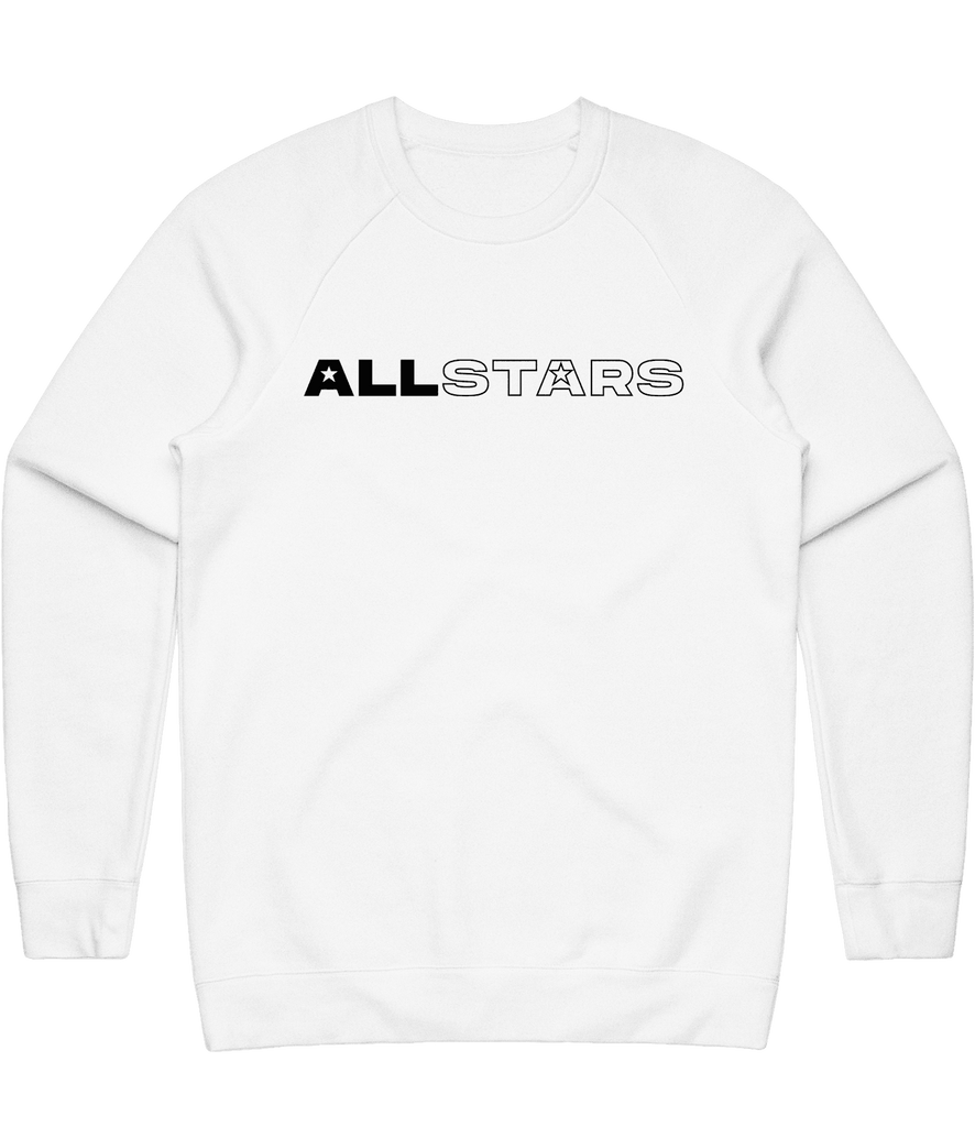 All Stars Text Crewneck - White - ARMA - Sweater