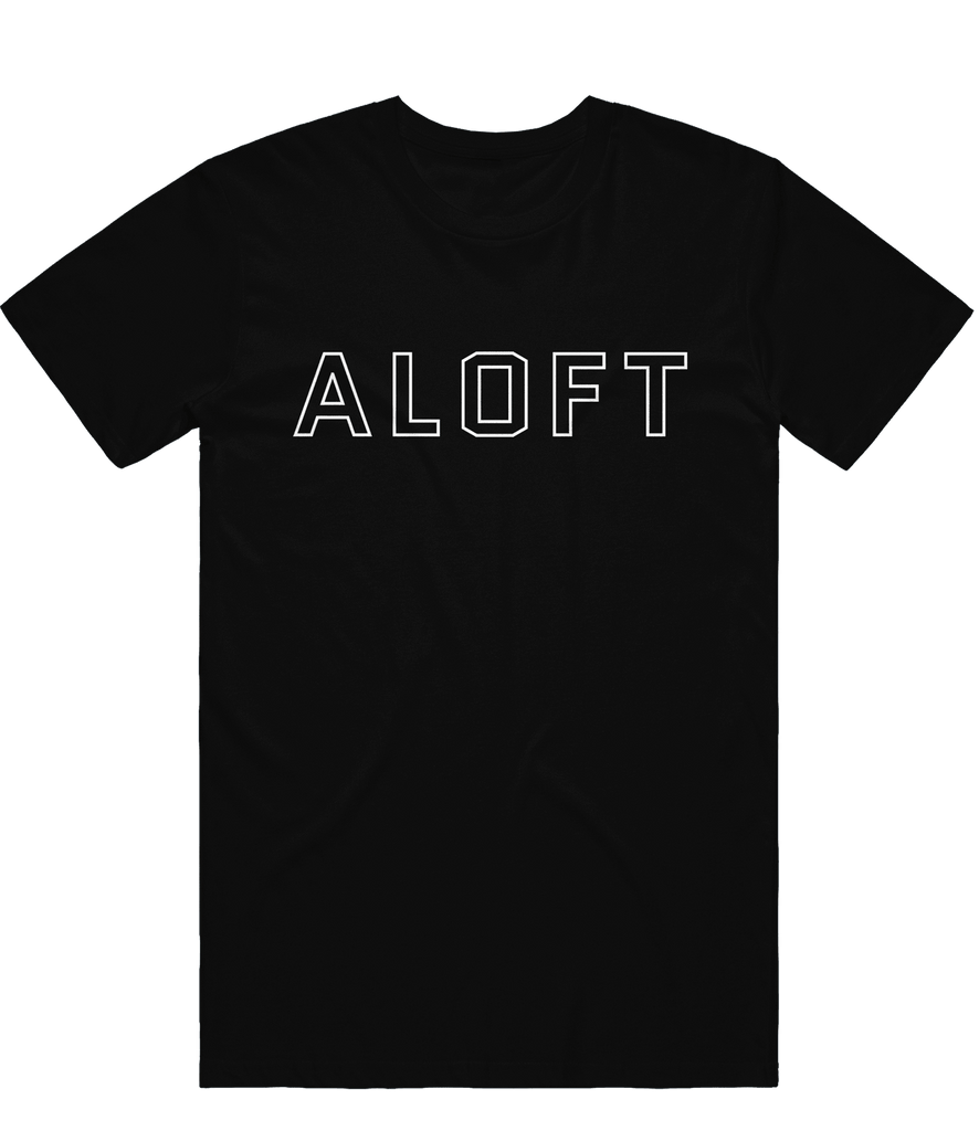 Aloft Text Tee - Black - ARMA - T-Shirt