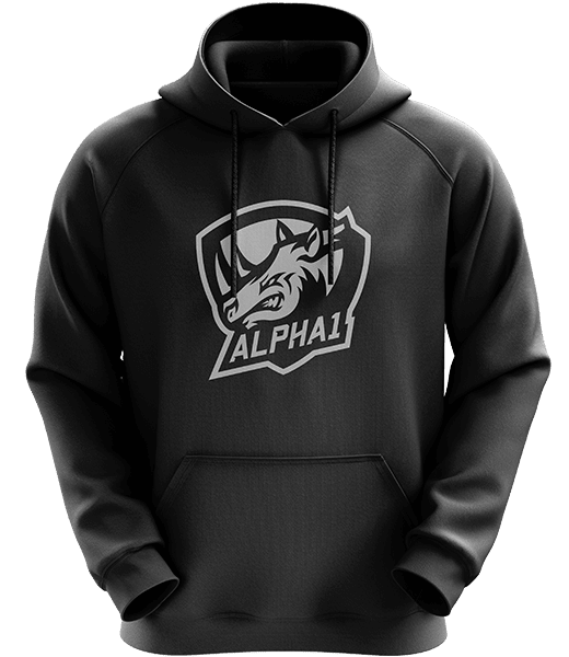Alpha1 Logo Hoodie - Charcoal - ARMA