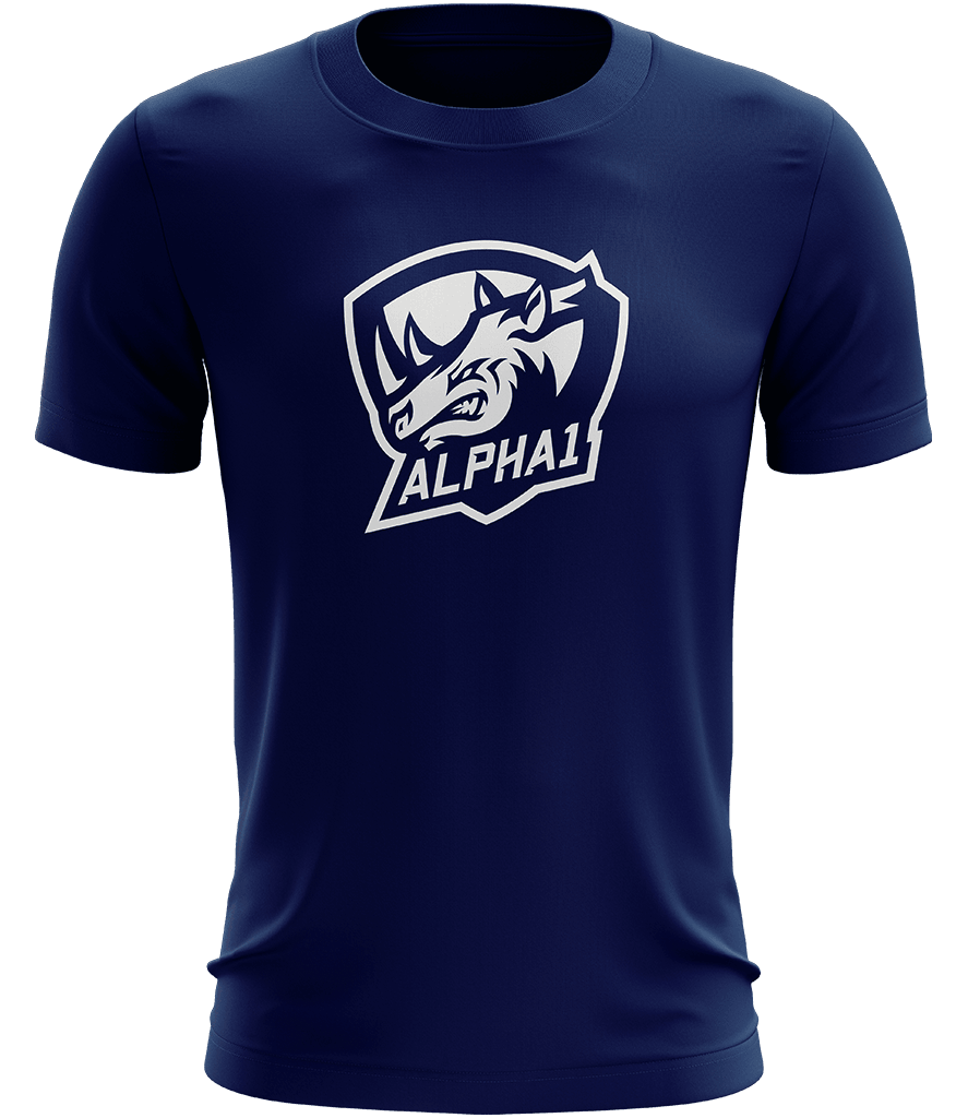 Alpha1 Logo Tee - Navy - ARMA - T-Shirt