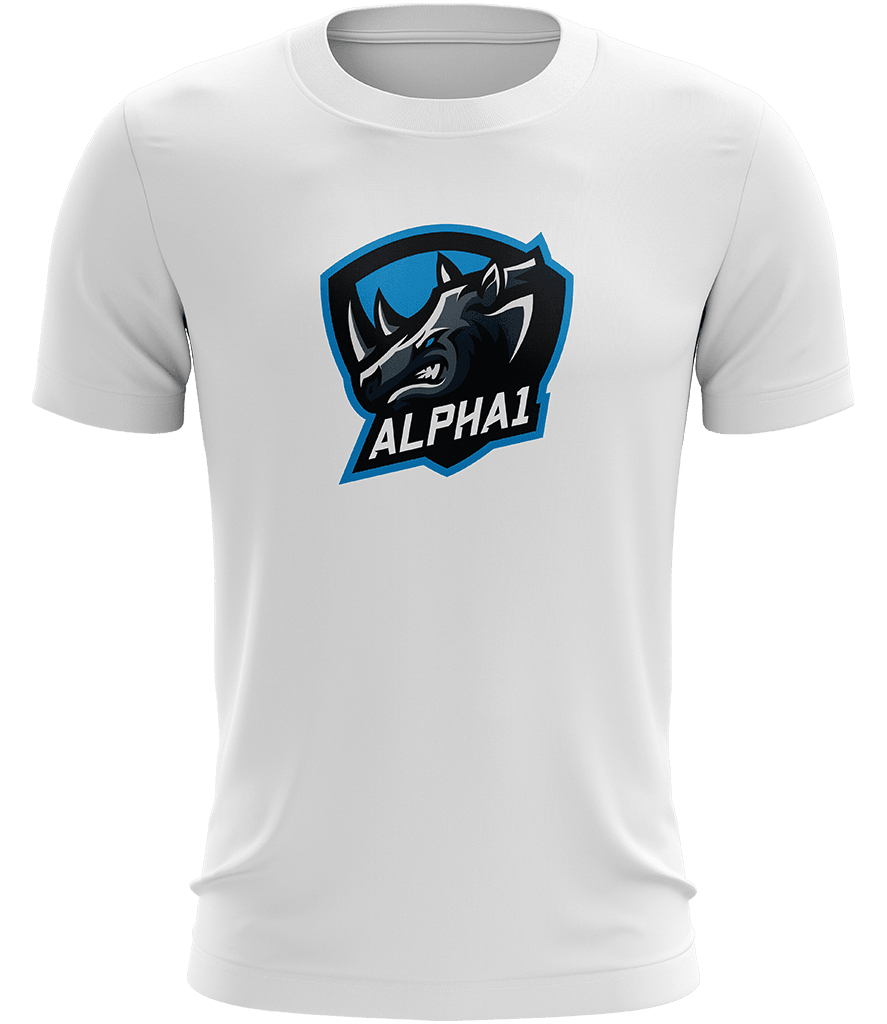 Alpha1 Logo Tee - White - ARMA - T-Shirt