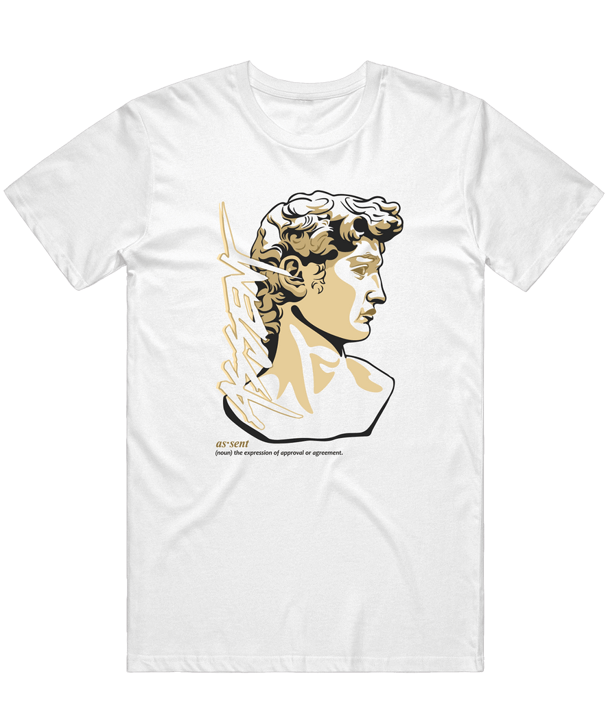Assent Greek Tee - White - ARMA - T-Shirt