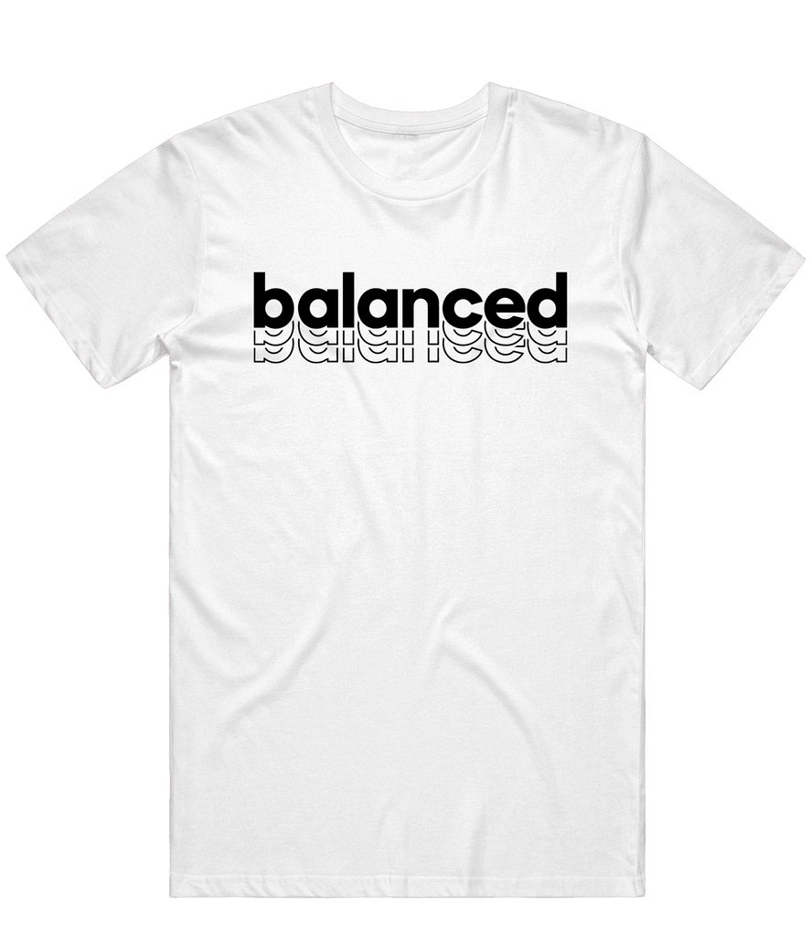 Balanced Text Tee - White - ARMA - T-Shirt