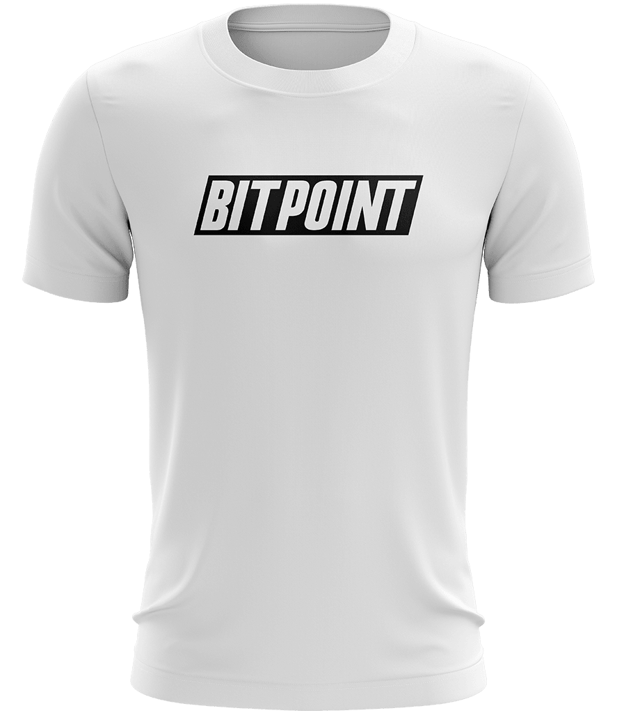 Bitpoint Text Tee - White - ARMA - T-Shirt