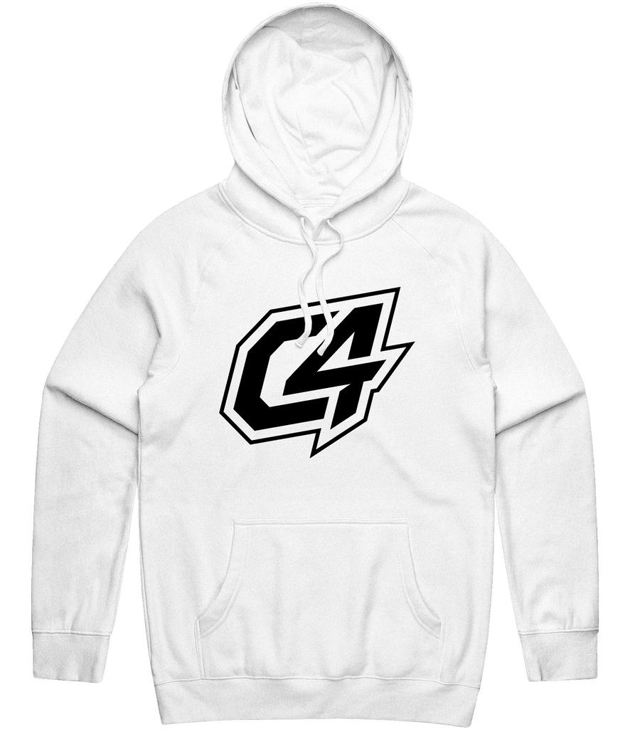 C4 Logo Hoodie - White - ARMA - Hoodie