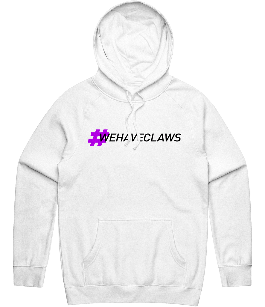 Claws Text Hoodie - White - ARMA