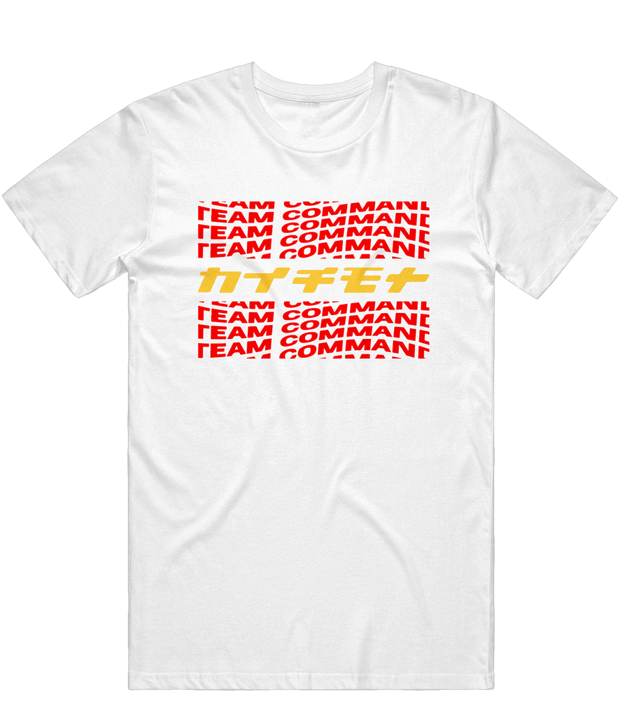 Command Coloured Typography Tee - White - ARMA - T-Shirt