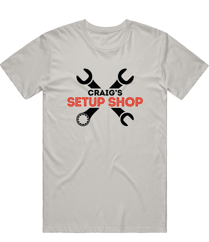 Craig's Setup Shop Logo Tee - Light Grey - ARMA