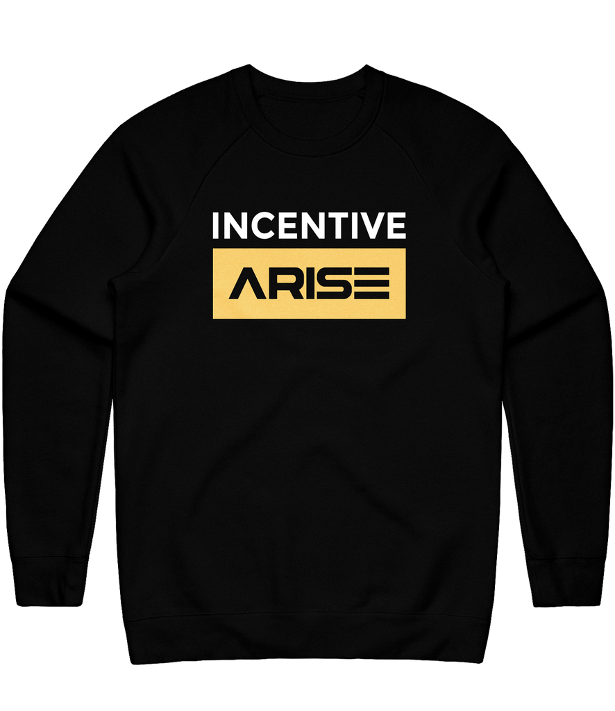 Incentive Arise Text Crewneck - Black