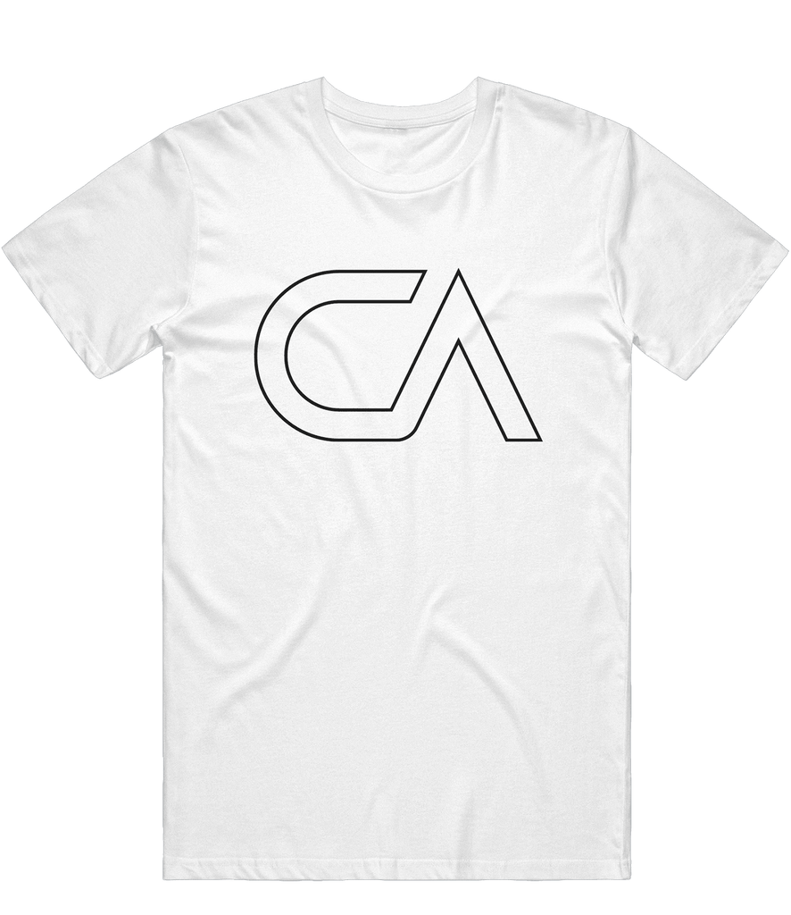 Cursed Ascension Outline Tee - White - ARMA