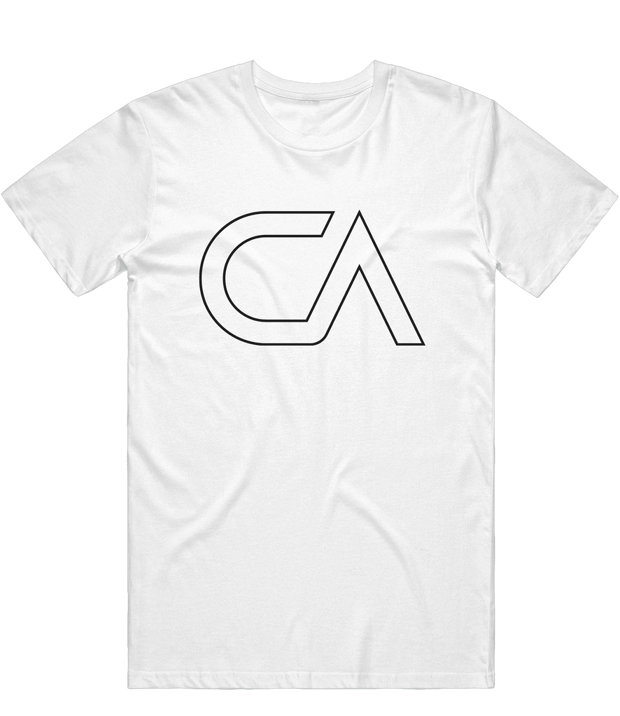 Cursed Ascension Outline Tee - White - ARMA - T-Shirt