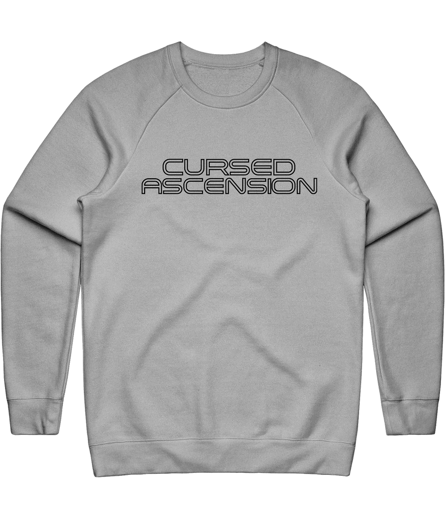 Cursed Ascension Text Crewneck - Grey - ARMA