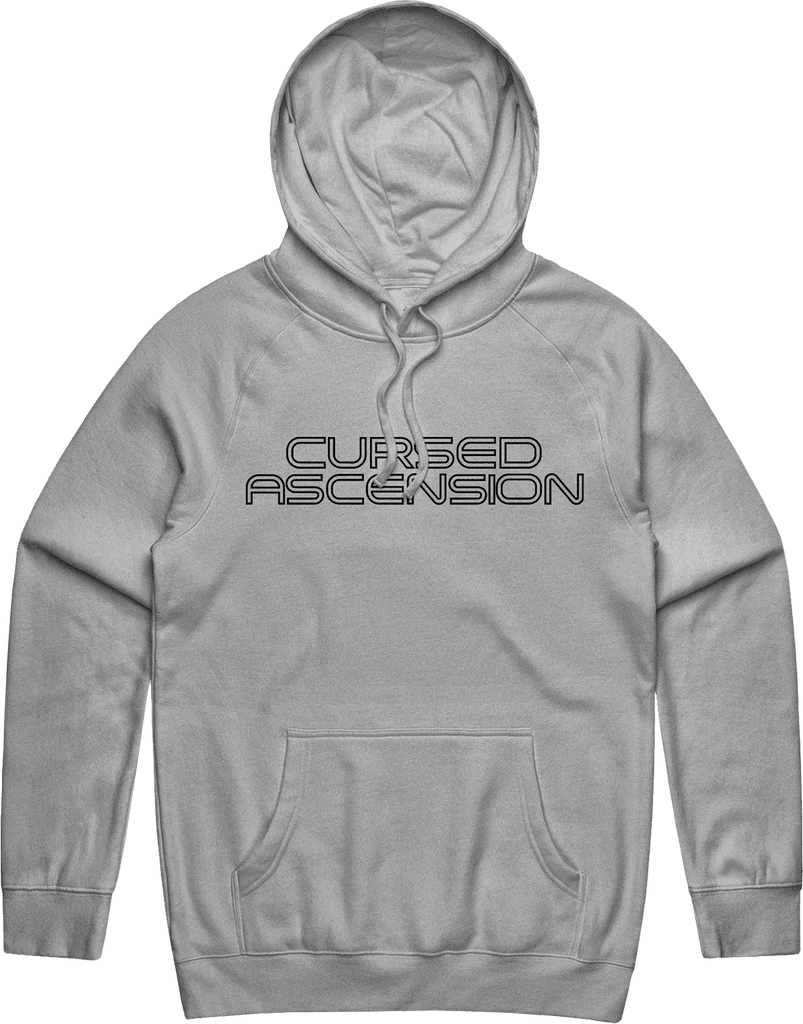 Cursed Ascension Text Hoodie - Grey - ARMA