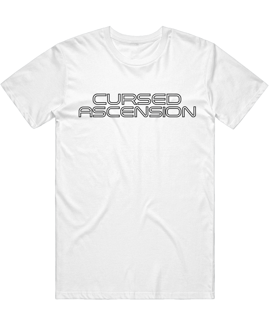 Cursed Ascension Text Tee - White - ARMA