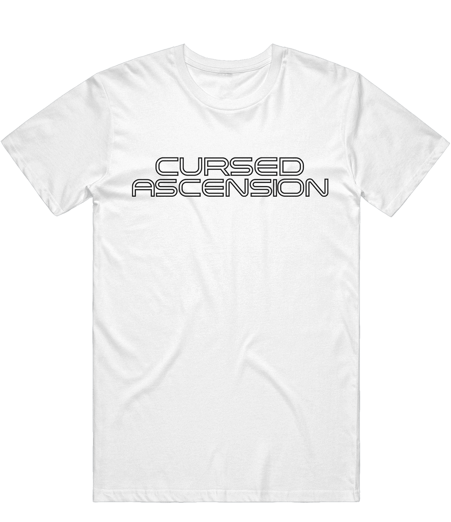 Cursed Ascension Text Tee - White - ARMA - T-Shirt