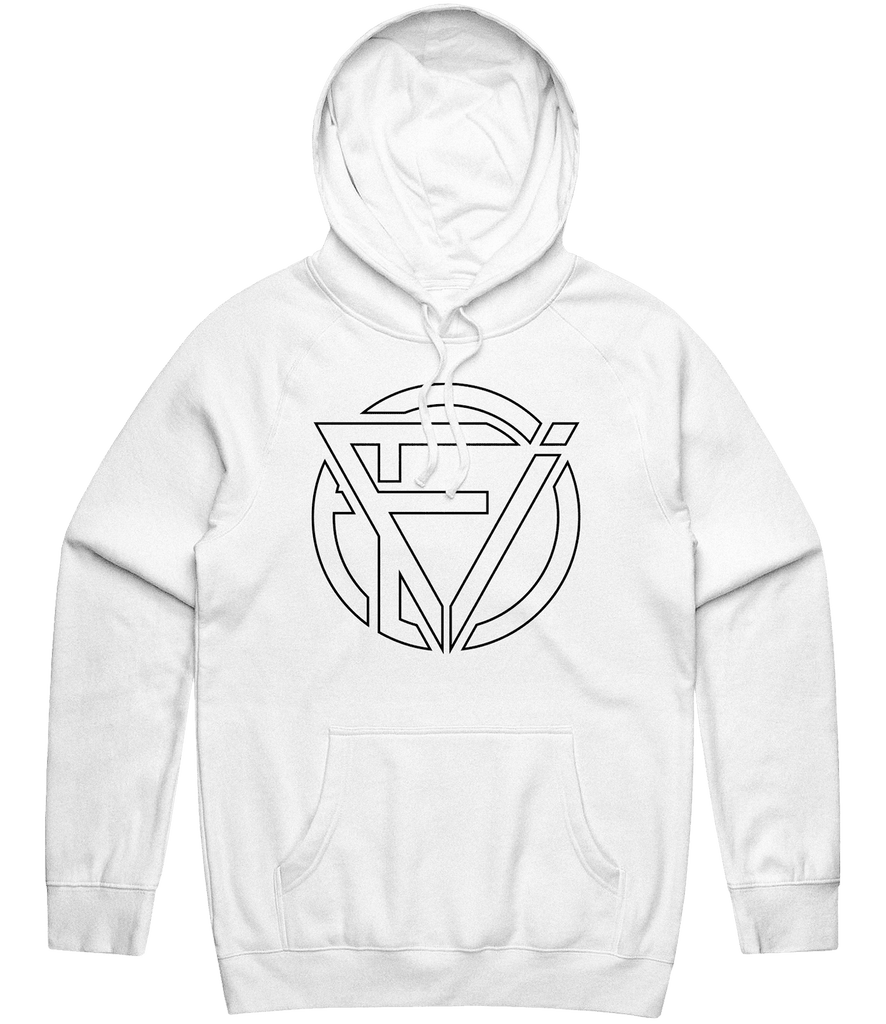 Defiance Outline Hoodie - White - ARMA