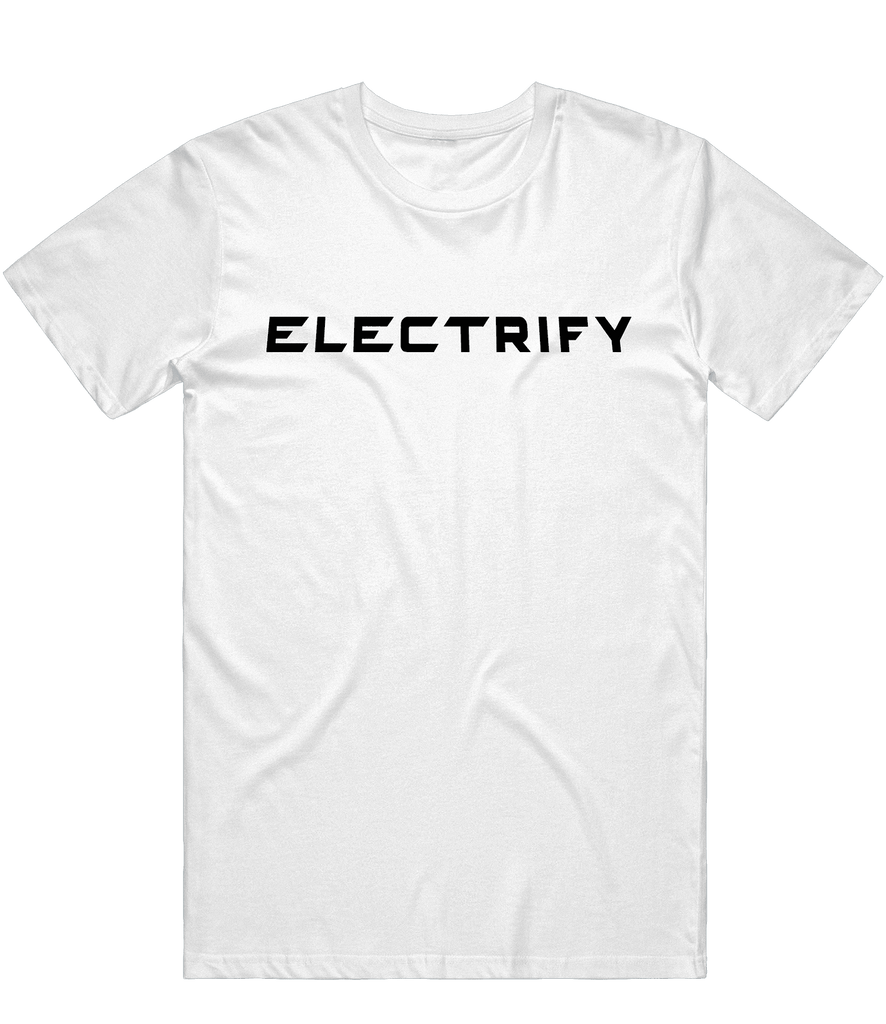 Electrify Text Tee - White - ARMA - T-Shirt